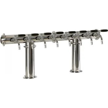 Příslušenství pro výčepní zařízení Varia-Plus Výčepní stojan TT8 nerez komplet kohouty kulové ROYAL medailony LED čelní přímé dochlazení kohoutů