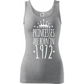 Dámské tričko Princesses are born in 1972 - Dámské tílko - 2XL ( Tmavě šedý melír )