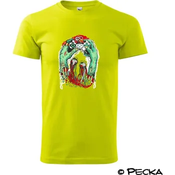 Zombie Gambler (Pecka design) - Klasické pánské triko vyšší gramáže - 3XL ( Limetková )