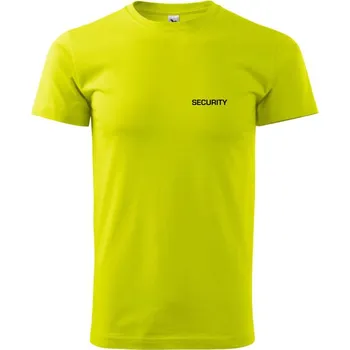 Security nápis - Klasické pánské triko vyšší gramáže - 3XL ( Limetková )