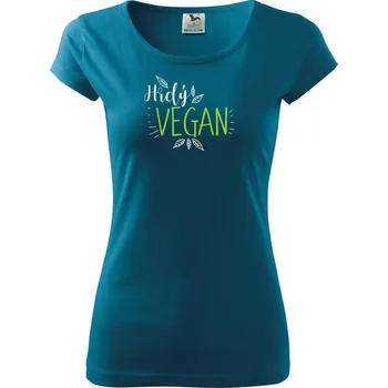 Dámské tričko Hrdý vegan - Dámské triko Pure - XS ( Petrolejová )