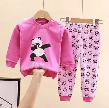 Čína Dívčí bavlněná pyžámka s různými motivy Motiv: Panda, Velikost: 73 (7-12 m)