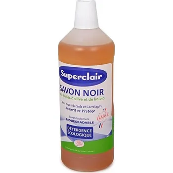 Recenze Superclair Savon Noir černé mýdlo na úklid s BIO lněným a olivovým olejem 1 l