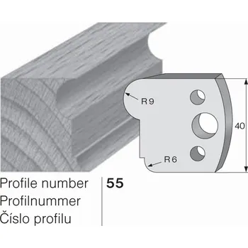 Nůž profilový č. 55 SP do frézovací hlavy 40 x 4 mm PILANA