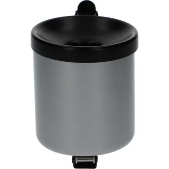 Popelník Samozhášecí popelník na stěnu, objem 0,6 litru, stříbrný