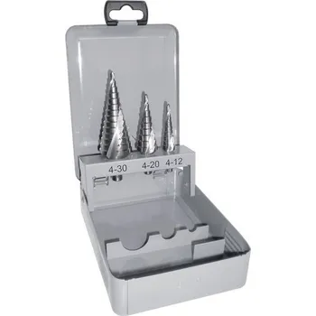 Vrták KRAFTWERKTOOLS Sada vrtáků stupňovitých 4-12mm / 4-20mm / 6-30mm cobaltové HSS-Co