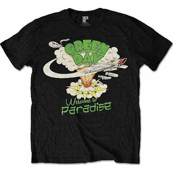 Pánská móda Green Day tričko, Welcome To Paradise Black, pánské S