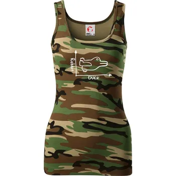 Dámské tričko Duck Rabbit - Dámské Maskáčové tílko - M ( Hnědý maskáč )