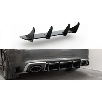 Nárazník Difuzor zadního nárazníku Racing V.1 Audi RS3 8V Sportback černo-červený