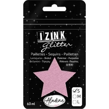 Speciální výtvarná barva Třpytky Aladine Izink glitter 60 ml vel. S - rose pastel pastelková růžová -