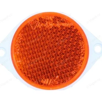 Autodíl WAS Odrazka oranžová FI75U (24) průměr 85 mm, 2 díry