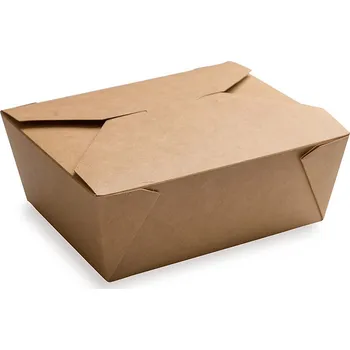 Jednorázové nádobí Menubox papírový KRAFT - extra pevný 17 x 14 x 6,5 cm 1300 ml ( 50 ks )