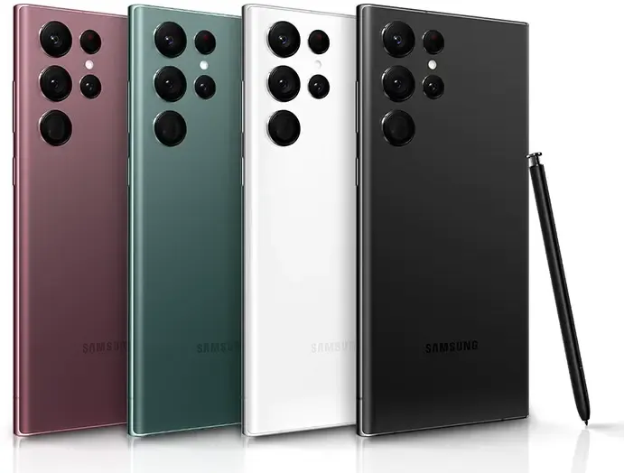Samsung Galaxy S22 Ultra barevné varianty
