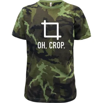 Chlapecké oblečení Oh, crop - Dětské maskáčové triko - 104-110cm / 3-4 roky ( Zelený maskáč )