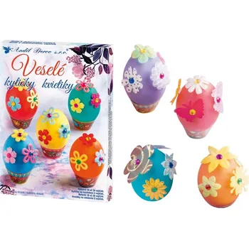 Velikonoční dekorace Anděl Přerov 7722 sada k dekorování vajíček veselé kytičky