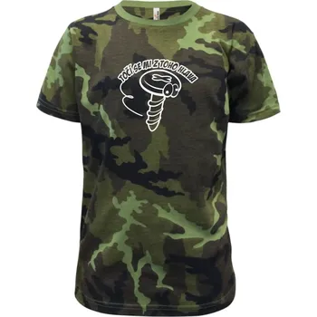 Točí se mi z toho hlava - Dětské maskáčové triko - 146 cm/10 let ( Zelený maskáč )