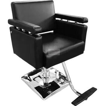 Kadeřnické křeslo Kadeřnické křeslo Piazza černé koženkové područky