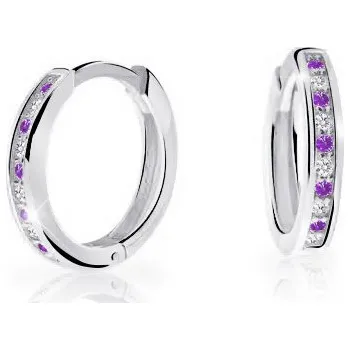 Náušnice Cutie Jewellery Dětské náušnice z bílého zlata C3343B-Ametyst