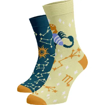 Dámské ponožky Veselé ponožky Znamení zvěrokruhu Štír Tmavě modrá Bavlna 39-41