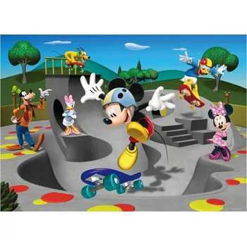 Tapeta Tapeta vliesová MICKEY MOUSE S KAMARÁDY NA SKEJTECH 160x110cm FTDNM 5229