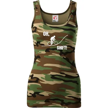 Dámské tričko Oh shift - Dámské Maskáčové tílko - M ( Hnědý maskáč )