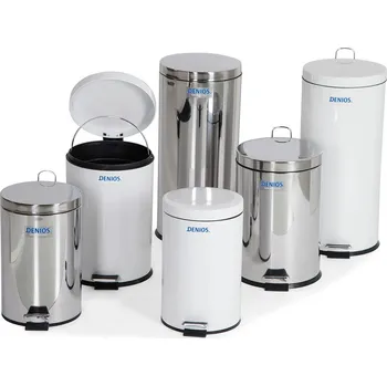 Odpadkový koš Nožní nádoba na odpadky 30 l, ušlechtilá ocel