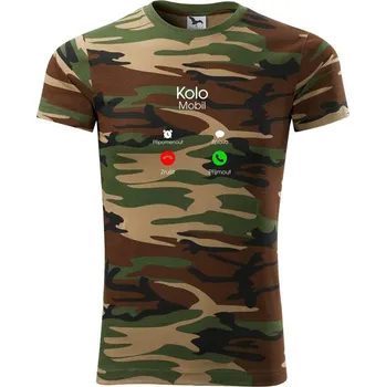 Pánské tričko Kolo volá - Army CAMOUFLAGE - XS ( Hnědý maskáč )