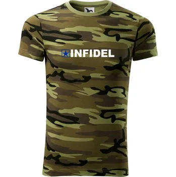 Infidel nápis - Army CAMOUFLAGE - 2XL ( Zelený maskáč )