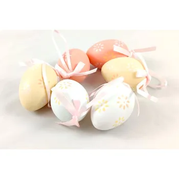 Velikonoční dekorace Velikonoční vajíčka - lososová, bílá, krémová