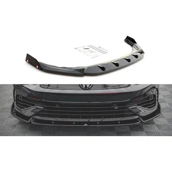 Karosérie Spojler pod nárazník lipa + Flaps V.2 Volkswagen Golf R Mk8 černý lesklý plast