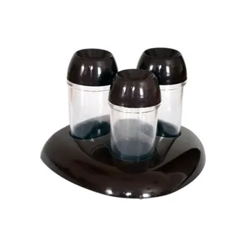 INJETON PLAST Slánka / pepřenka plastová třídílná bílá