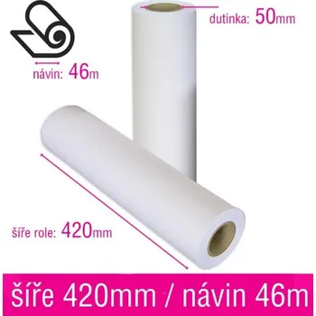 Plotrový papír Plotrový papír v roli 420mmx46m 80g "Smartline"