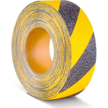 Lepicí páska M2 protiskluzová páska™, výstražná, černo-žlutá, role 50 mm x 18,3 m
