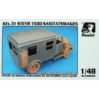 Plastikový model Hauler 1/48 Kfz.31 STEYR 1500 Sanitätswagen Conv.Set(TAM)