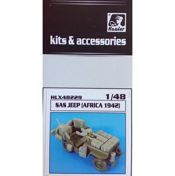Plastikový model Hauler 1/48 SAS JEEP (AFRICA 1942) Conv.Set (JEEP)