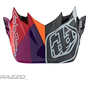 Helma na motorku Náhradní kšilt helmy TroyLeeDesigns SE4 Composite JET Red Yellow Visor