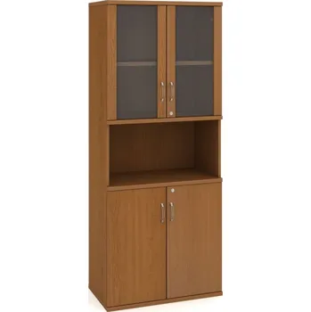 Kancelářský vozík HOBIS kancelářská policová skříň - SZ 5 80 07, zámek Huwill, třešeň + doprava zdarma