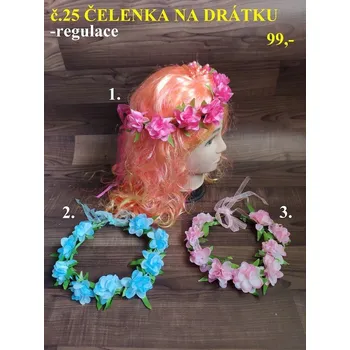 Ozdoba do vlasů čelenka na drátku, věneček do vlasů č.25 - 3
