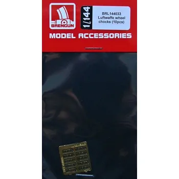 Plastikový model Brengun 1/144 Luftwaffe wheel chocks (10 pcs.)