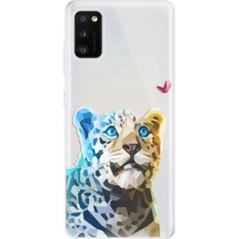 Pouzdro na mobilní telefon Odolné silikonové pouzdro iSaprio - Leopard With Butterfly - Samsung Galaxy A41