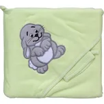 Scarlett Froté ručník - zajíc s kapucí Zelená