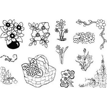 Dětské razítko Gelová razítka M - KVĚTINY