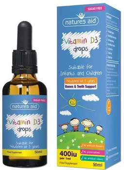 Natures Aid  Vitamín D3 Drops 400 IU 50 ml