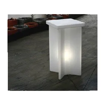 Zahradní stůl SLIDE Svítící koktejlový stůl X2 - LP XOX110, Osvětlení Úsporná žárovka, Provedení Venkovní, Barva (official) Bílá