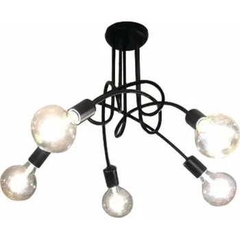 STROPNÍ SVÍTIDLO LUSTR 5xE27 - ČERNÉ