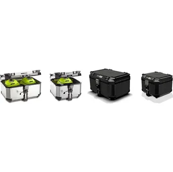 Zavazadlo na motocykl horní hliníkový kufr TREKKER OUTBACK 42l černý