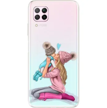 Pouzdro na mobilní telefon Odolné silikonové pouzdro iSaprio - Kissing Mom - Blond and Boy - Huawei P40 Lite