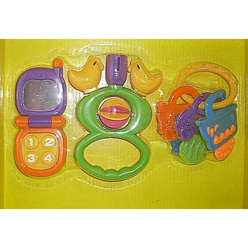 Hračka pro kojence Baby set hrkačky a kousátka a mobilu pro miminko 3m+
