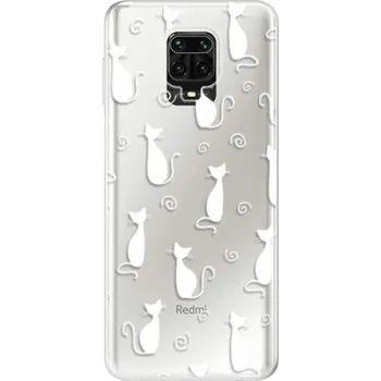 Pouzdro na mobilní telefon Odolné silikonové pouzdro iSaprio - Cat pattern 05 - white - Xiaomi Redmi Note 9 Pro / Note 9S