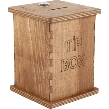 Dřevěný box na losy - Tmavě hnědý